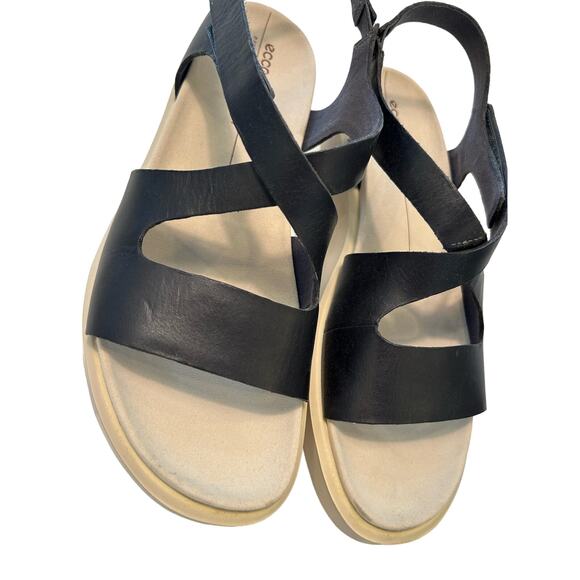 ECCO Women's Flowt Cross Strap Sandal, Size 10 - 10.5, Premium Leather Comfort - Picture 3 of 7